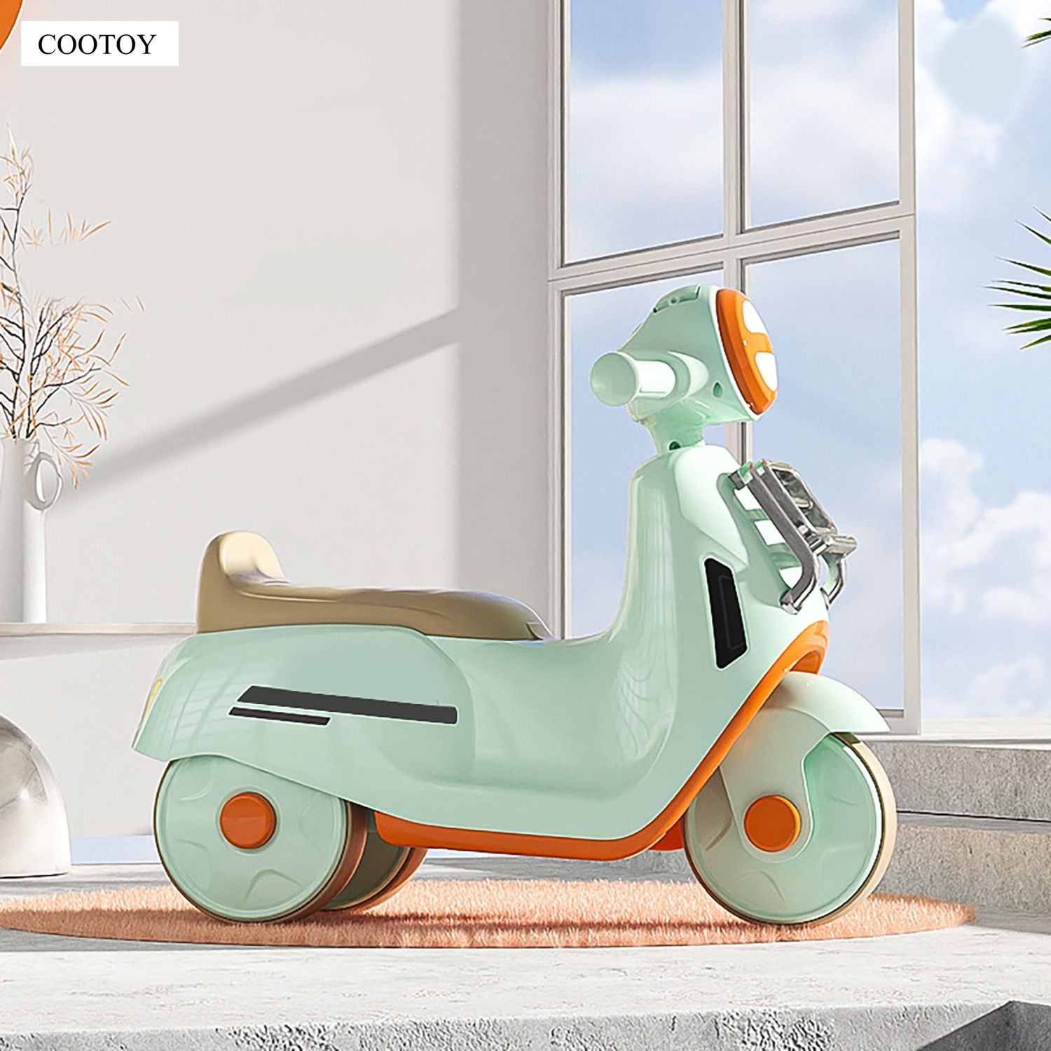COOTOY Toddler Balance Bike, No-Pedal 3-Wheel Baby Walker Bike Ride-On Toy for 1-3 Year Old Boys and Girls