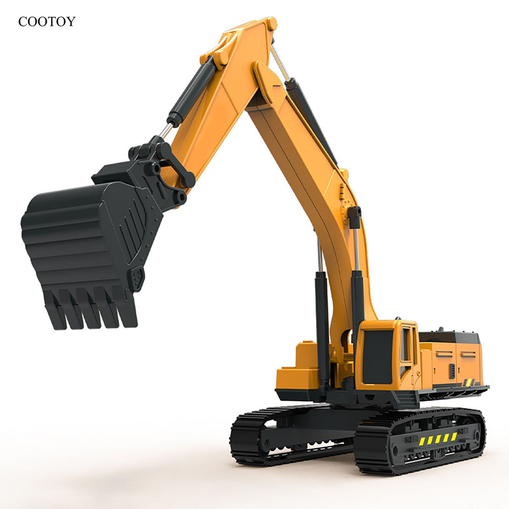 COOTOY 4-in-1 Excavator Toy Construction Vehicle Set, Educational Construction Truck Playset for Kids
