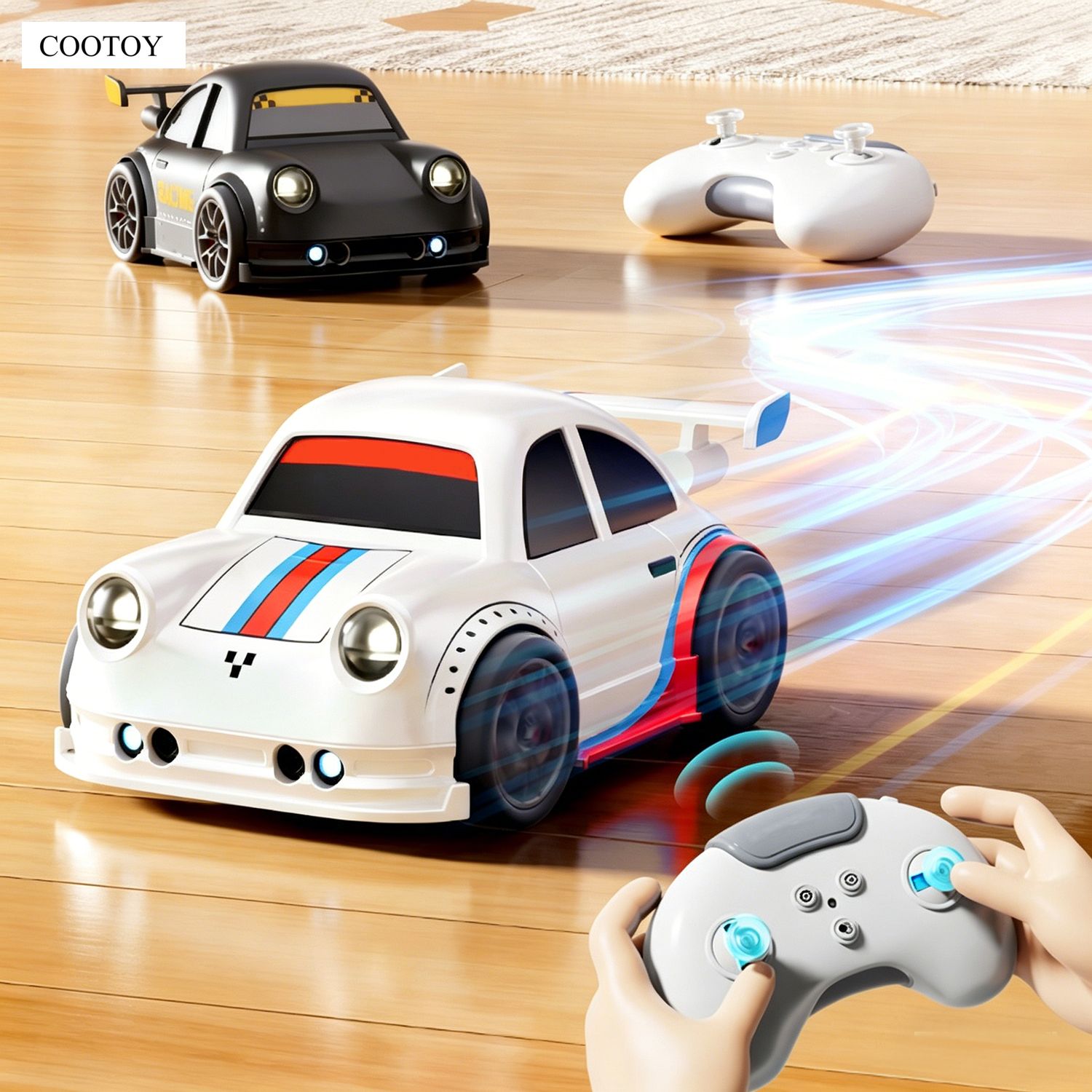 COOTOY Mini Remote Control Drift Car Toy, Smart Gesture Sensing Follow RC Car