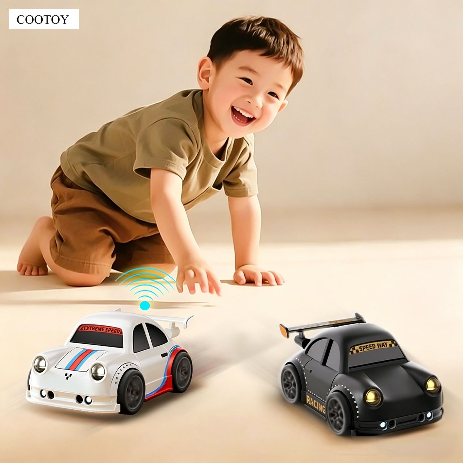 COOTOY Mini Remote Control Drift Car Toy, Smart Gesture Sensing Follow RC Car