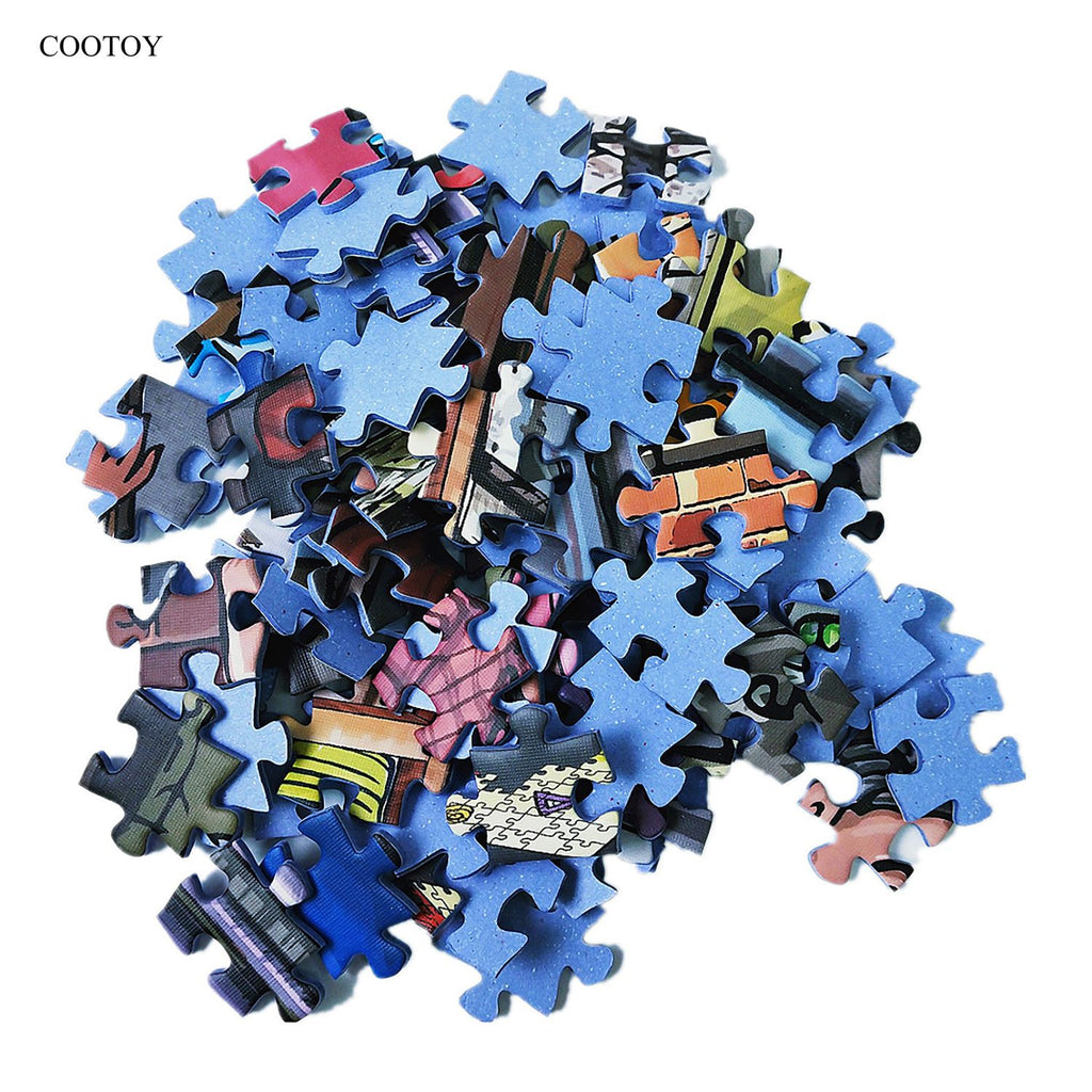 COOTOY 1000 Piece Jigsaw Puzzle for Adults, Blue Core Cardboard Puzzle Toy