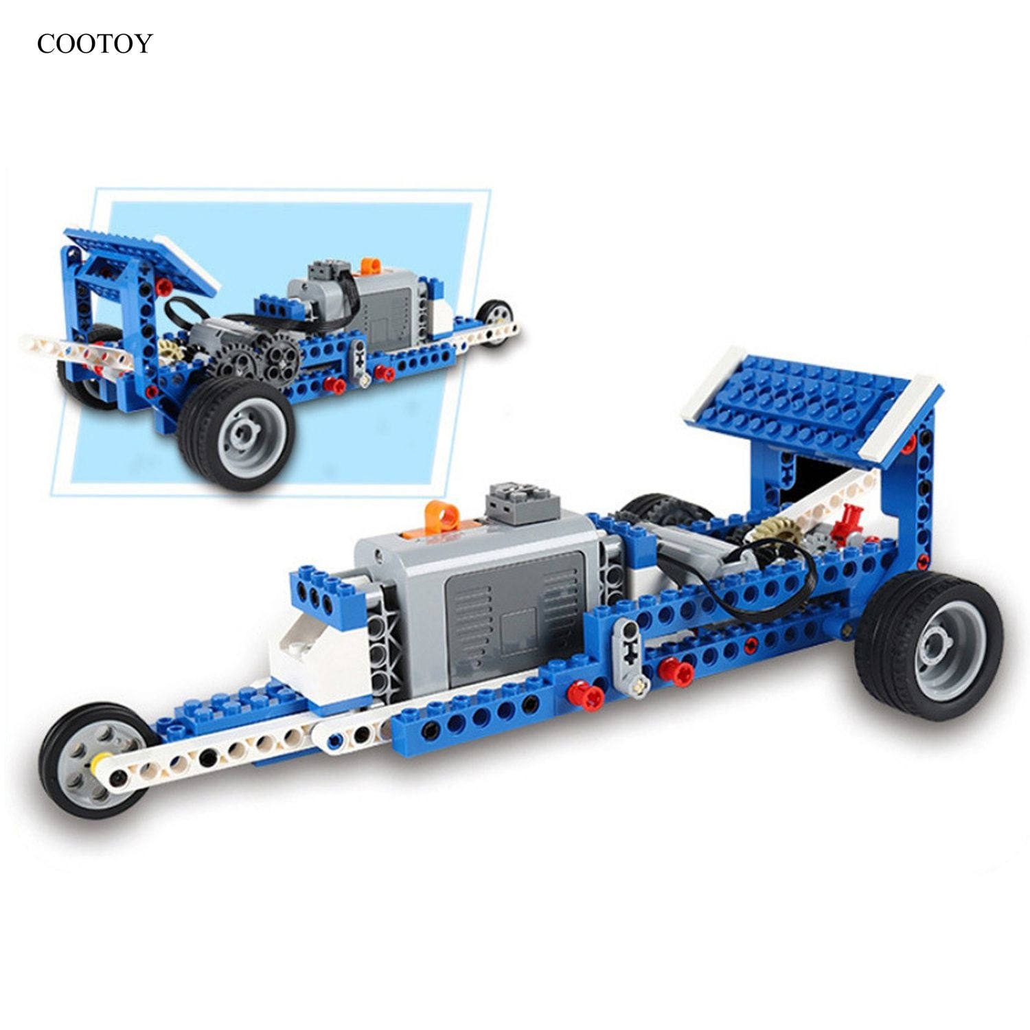 COOTOY Programmable Robot Building Blocks Set, 9686 Compatible Electric Gear Motor Construction Kit