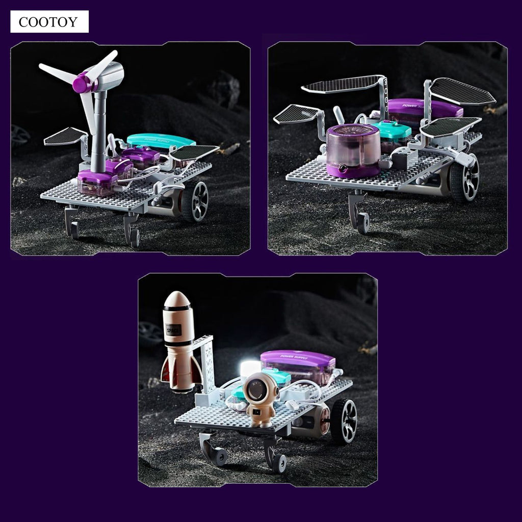 COOTOY STEM Circuit Experiment Building Blocks Kit, Electric Physics Science Assembly Toy Set for Kids, No Remote Control