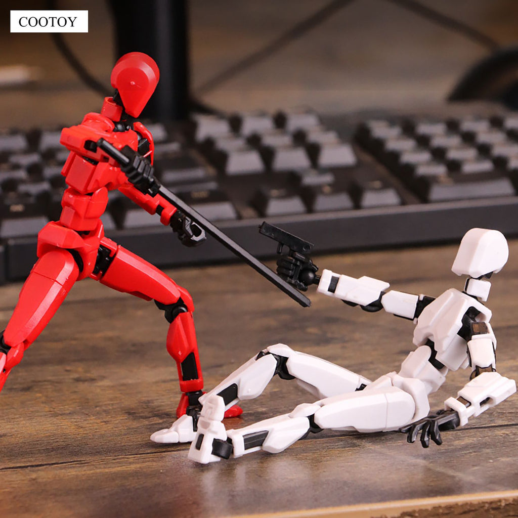 COOTOY Toy Figures, 3D Printed Articulated Action Figure Doll with Movable Joints