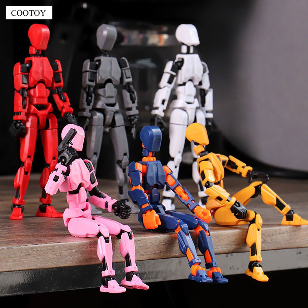 COOTOY Toy Figures, 3D Printed Articulated Action Figure Doll with Movable Joints