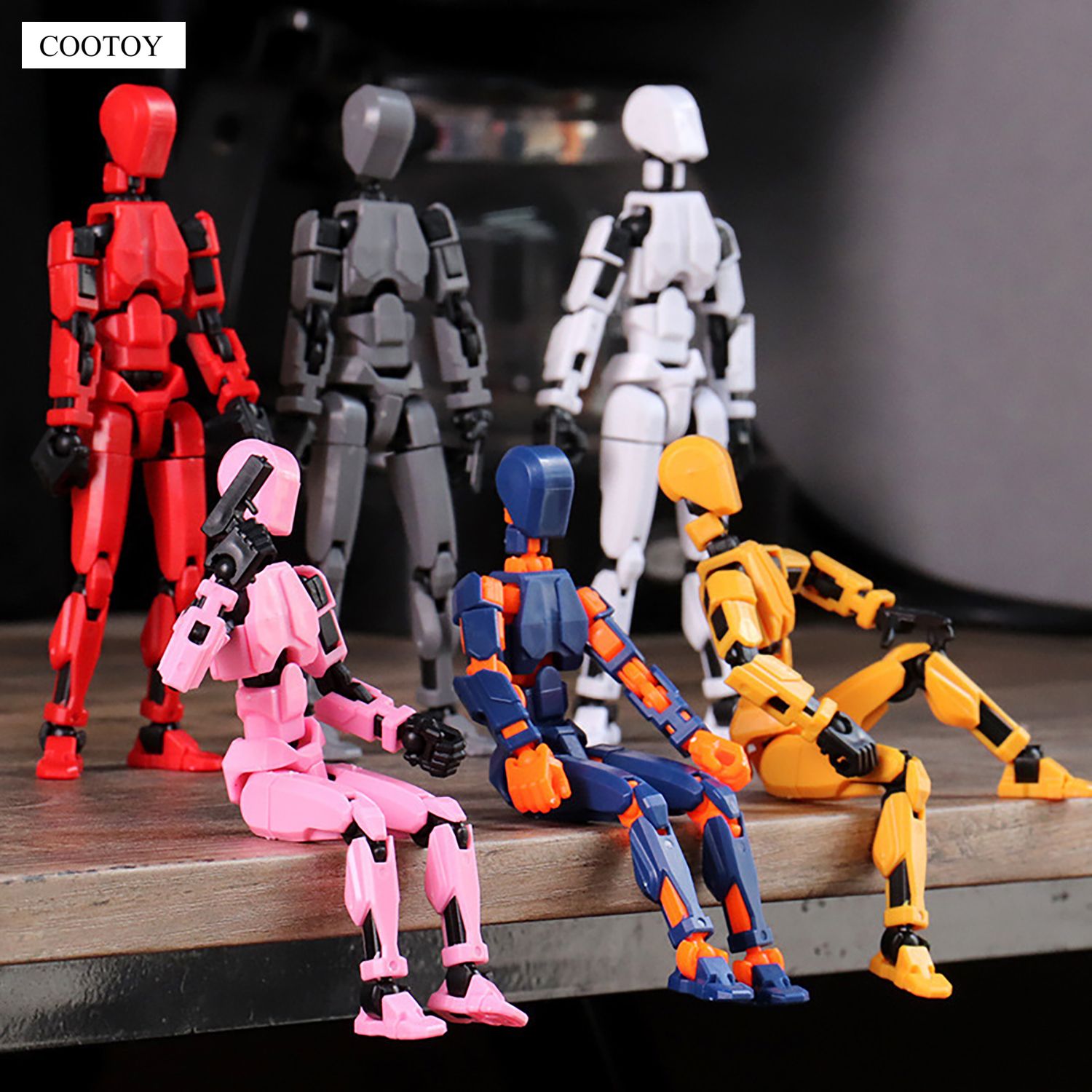COOTOY Toy Figures, 3D Printed Articulated Action Figure Doll with Movable Joints