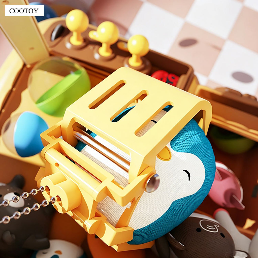 COOTOY Mini Claw Machine for Kids, Coin-Operated Electric Arcade Prize Grabber Toy with Capsules and Plush Dolls