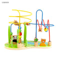 COOTOY Multifunctional Educational Toy for Children, Wooden Animal Bead Maze with Three-Track Design